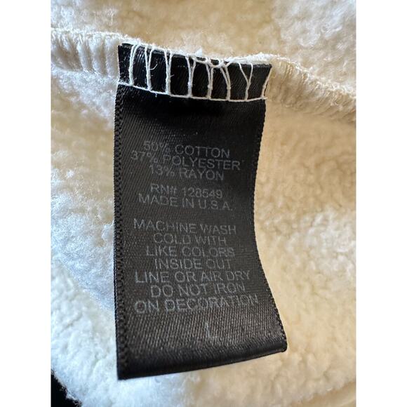 Aviator Nation Smiley Face Full Zip Hoodie Jacket Cream Long Sleeve Size Large - Picture 9 of 15